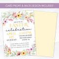 pastel floral Easter party invitation